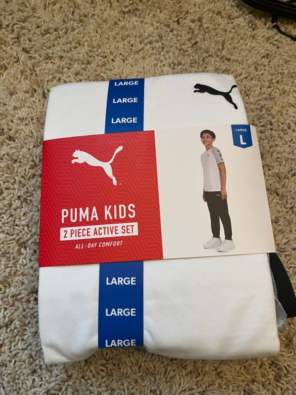 Puma Boys Black Jogger & Tee 2-Piece Set